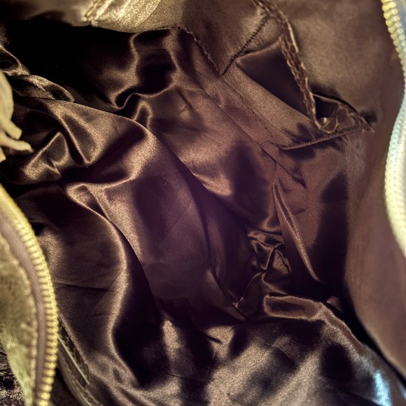 Express Gray Snakeskin Hobo Bag with Fringe - Picture 10 of 12